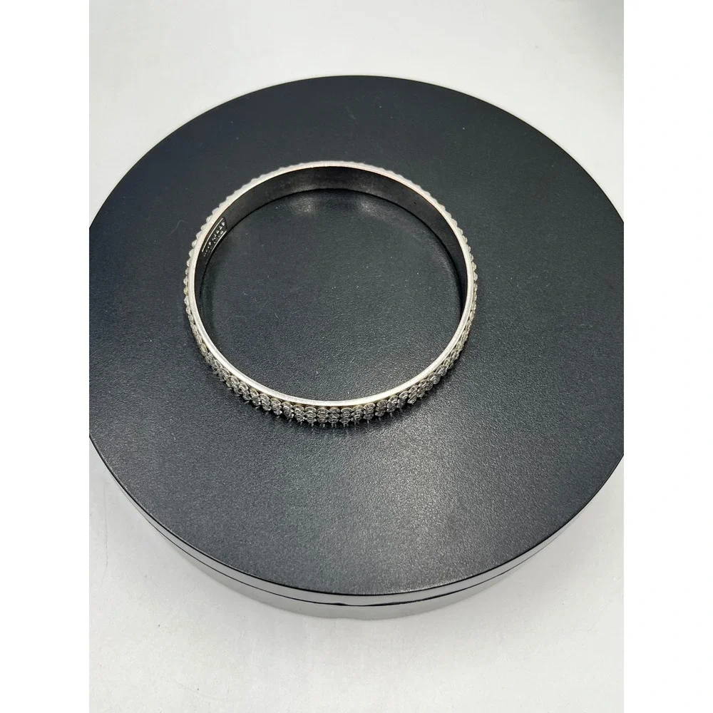 Kate Spade New York Razzle‎ Dazzle Heavy Metals Row Bangle Silver Bracelet
